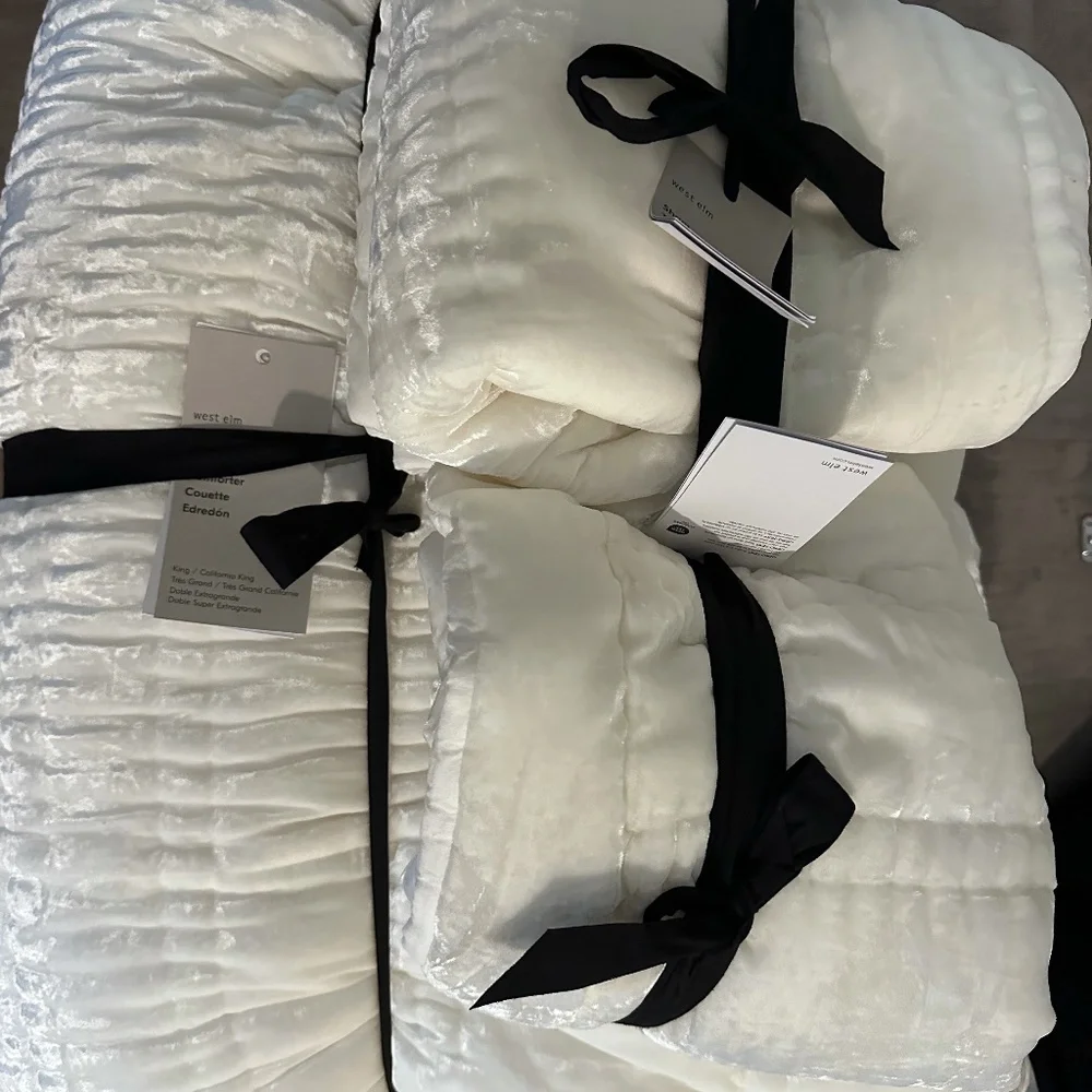 Brand New, never used West Elm King Comforter and Shams!